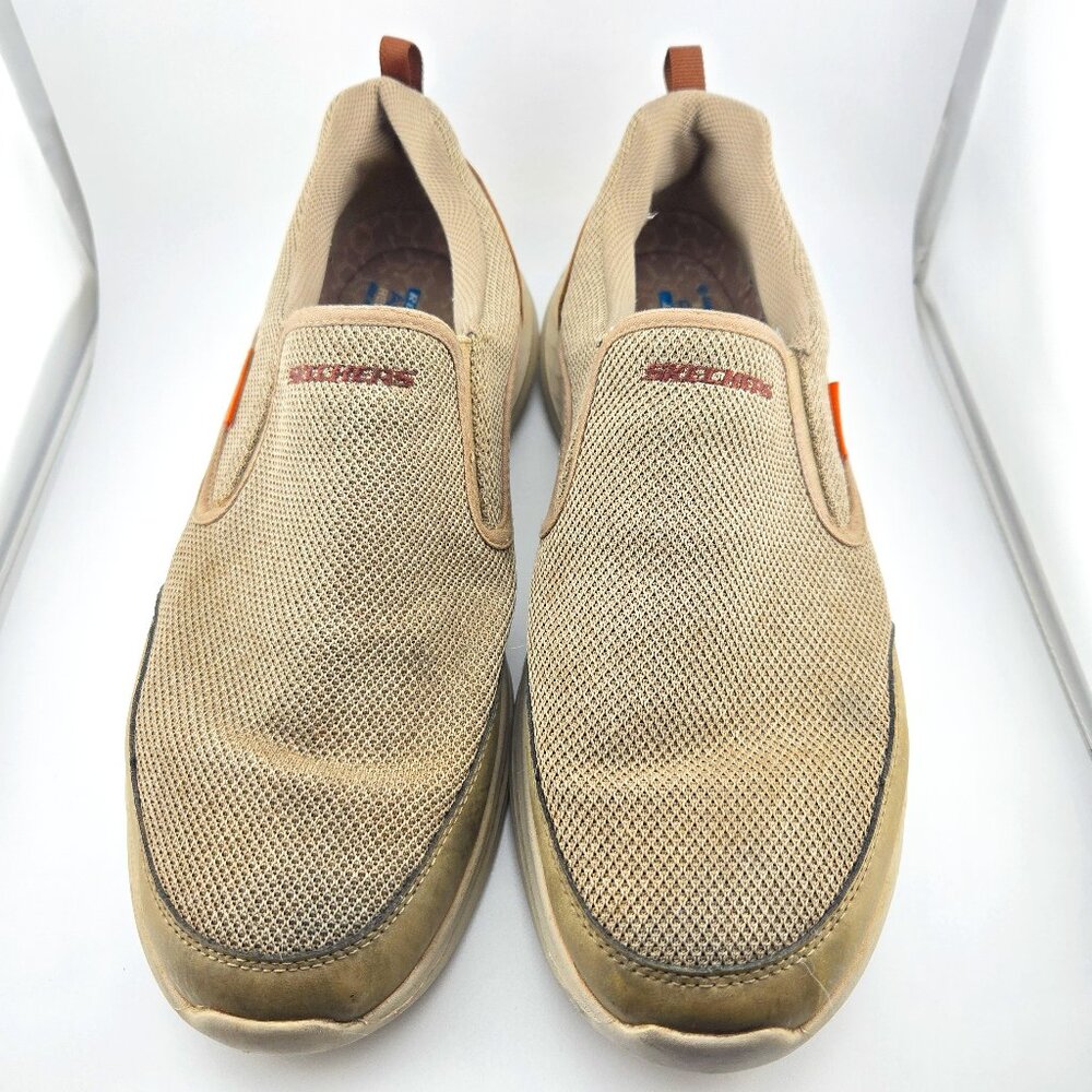 Skechers Slade Lucan Mesh Slip-On Shoes | Men’s Size 13 | Light Beige